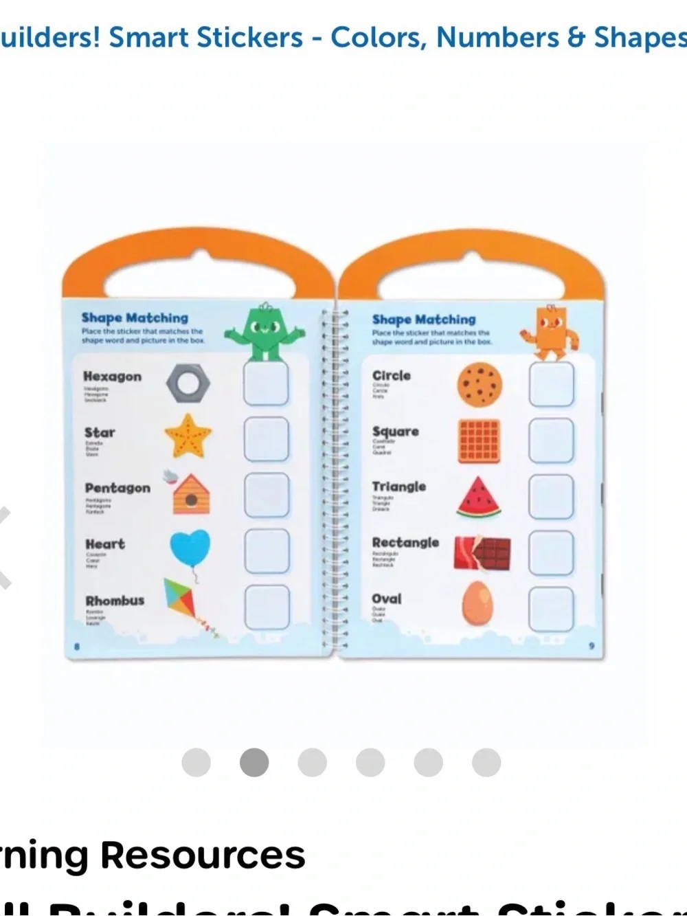 Learning Resources- 2 Books Included- Letters & Phonics- Colors, Numbers, Shapes